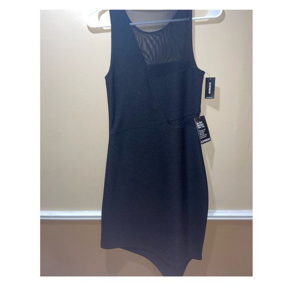 Express Black Mesh Dress Size 6 - Picture 3 of 4